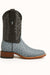 Men's Los Altos Ostrich Skin Wide Square Toe Boots - Rustic Blue