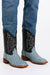 Men's Los Altos Ostrich Skin Wide Square Toe Boots - Rustic Blue