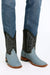 Men's Los Altos Ostrich Skin Wide Square Toe Boots - Rustic Blue