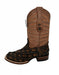 Los Altos Men's Rustic Cognac Pirarucu Wide Square Toe Boots