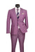 Men's Slim Fit 2 Piece Suit Single Breasted 2 Button Design Burgundy