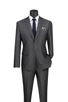 Men's Slim Fit 2 Piece Suit Single Breasted 2 Button Design Light Purple