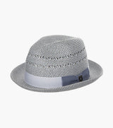 ASHER FEDORA Paper Braided Pinch Front Hat