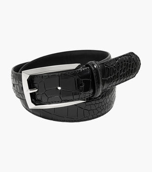 Stacy Adams Ozzie Croc Emboss Belt by Stacy Adams Shoes