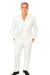 Tiglio Rosso Suit  - Classic Fit Athletic Cut 100% Wool Super 150s Italian Fabric Peak Lapel in Color Off White