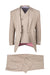 Tiglio Rosso Suit  - Classic Fit Athletic Cut 100% Wool Super 150s Italian Fabric Peak Lapel in Color Tan