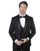 Statement Men's Black Shawl Lapel 100% Wool Vested Tuxedo