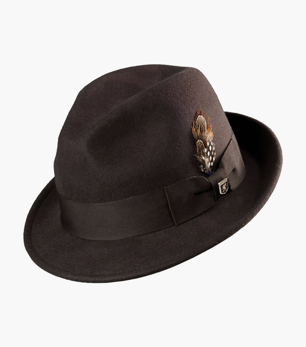 ARI FEDORA Wool Felt Pinch Front Hat