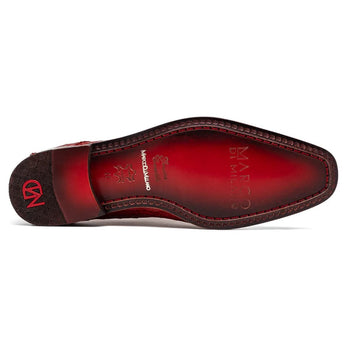 Marco Di Milano Rovigo Men' Shoes Red Genuine Caiman Crocodile Dress Single Monk-strap Loafers - Image 5