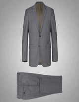 Renoir Clothing - Renoir Suit - Renoir Fashion - Super 140s Wool Two Button Slim Fit Dark Grey Renoir Suit