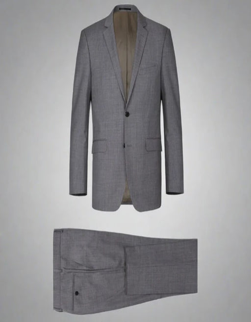 Renoir Clothing - Renoir Suit - Renoir Fashion - Super 140s Wool Two Button Slim Fit Dark Grey Renoir Suit