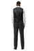 Men's Stacy Adams One Button Peak Lapel Vested Sharkskin Suit in Charcoal