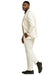Men's Stacy Adams Shiny Brocade Wedding & Prom Tuxedo with Double Breasted Vest in Ivory