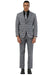 Men's Designer Stacy Adams Vested Glen Plaid Suit in Grey & Orange