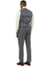 Men's Designer Stacy Adams Vested Glen Plaid Suit in Charcoal & Brown