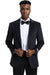 Mens Black Blazer - Men's Stacy Adams Modern Fit Velvet Blazer in Black