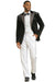 Mens Black Blazer - Men's Stacy Adams Velvet Wedding & Prom Tuxedo Jacket With Rhinestone sequin Adorned Lapel in Black