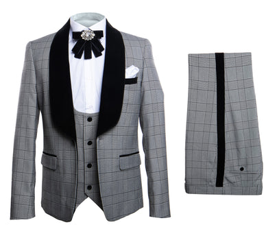 Rossi Man RM1295 – Classic 3-Piece Smoking Tuxedo for Men