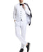 Stacy Adams - White 3 Piece Hybrid Fit Tuxedo Satin Shawl Lapel