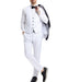 Stacy Adams - White 3 Piece Hybrid Fit Tuxedo Satin Shawl Lapel