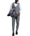 Stacy Adams - Medium Gray 3 Piece Hybrid Fit Tuxedo Satin Shawl Lapel