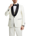 Stacy Adams - Ivory 3 Piece Hybrid Fit Tuxedo Satin Shawl Lapel