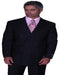 SOILD BLACK DOUBLE BREASTED SUITS  SUIT HAND MADE