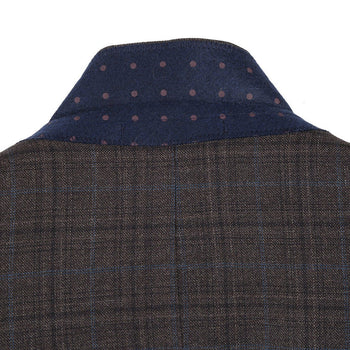 Saco vaquero - Western Sport Coat - Western Blazer - Mens Two Button Classic Fit Wool Sport Coat Blazer In Dark Brown Windowpane Plaid