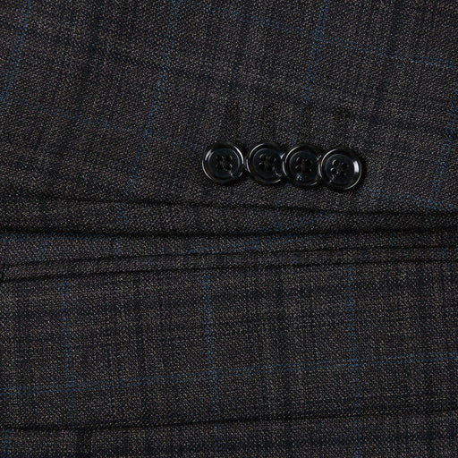 Saco vaquero - Western Sport Coat - Western Blazer - Mens Two Button Classic Fit Wool Sport Coat Blazer In Dark Brown Windowpane Plaid