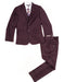 Boys Vested Basic Suit in Burgundy
