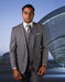 Mens 2 Button Modern Fit Vested Pick Stich Suit in Heather Grey