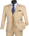 Leonardo Collection - Slim Fit Tuxedo 2 Buttons 3 Piece Beige Suit