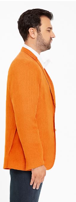  Linen Blazer in Orange
