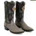 Men's King Exotic Snip Toe Sharkskin Boots Handcrafted Gray (494R0909)