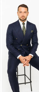 Navy Double Breasted Sport Coat
