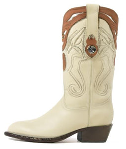 Winter White Cowboy Boots J-Toe