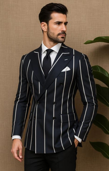 Gangster Pinstripe Double-Breasted Suit