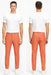 Linen Flat Front Pants Tangy Orange