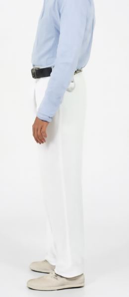 White Single Pleat Dress Pants