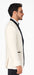 Men's Ivory and Black Satin Lapels Dress The Groom Holds The Wedding Suit (Jacket + Pants)