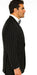 Modern Fit Suit Black Birdseye Pure Wool Suit And Vest For Men