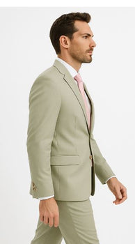 Grey Suit With Pink Shirt and Tie — Order Now at MensUSA