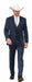 Country Tuxedos For Weddings Mens Western Traje Vaquero Suit & Tuxedo Slate Blue