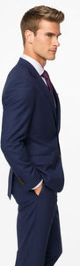 Dark navy suit purple tie Package Combo