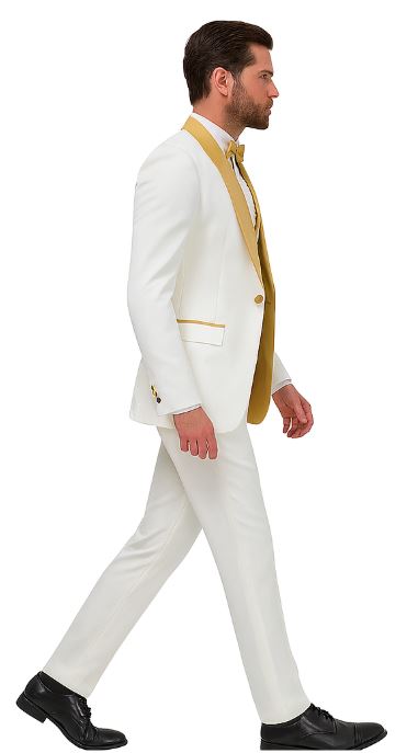 White and Gold Suit