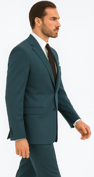 Teal Blue Men's Suits 