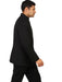 Black 8 Button Mandarin banded collar Nehru Style Suit