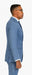Sharkskin Textured 3-Piece Steel Blue - Dusty Blue Suit