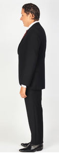 Tom Ford Style Suit - Ticket Pocket - Black