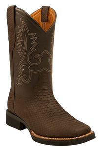 Square Toe Cowboy Boots Snakeskin Print